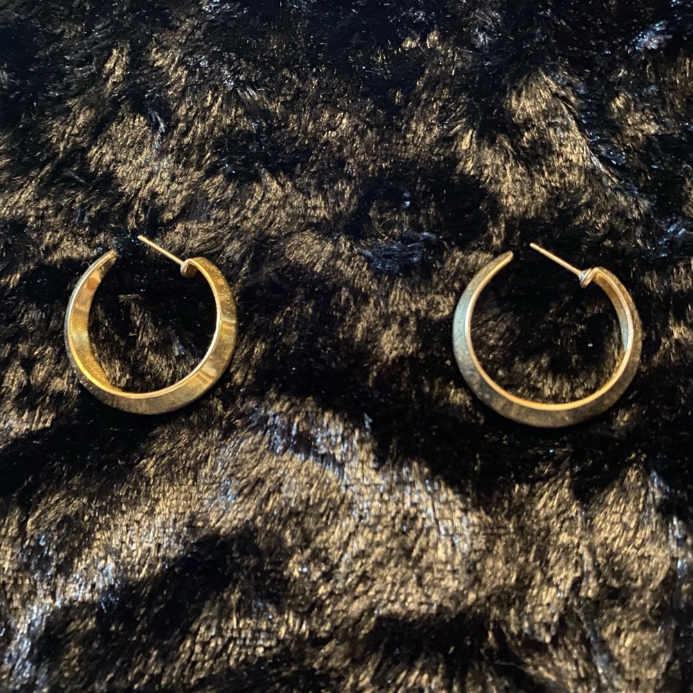 Silver hoop earrings